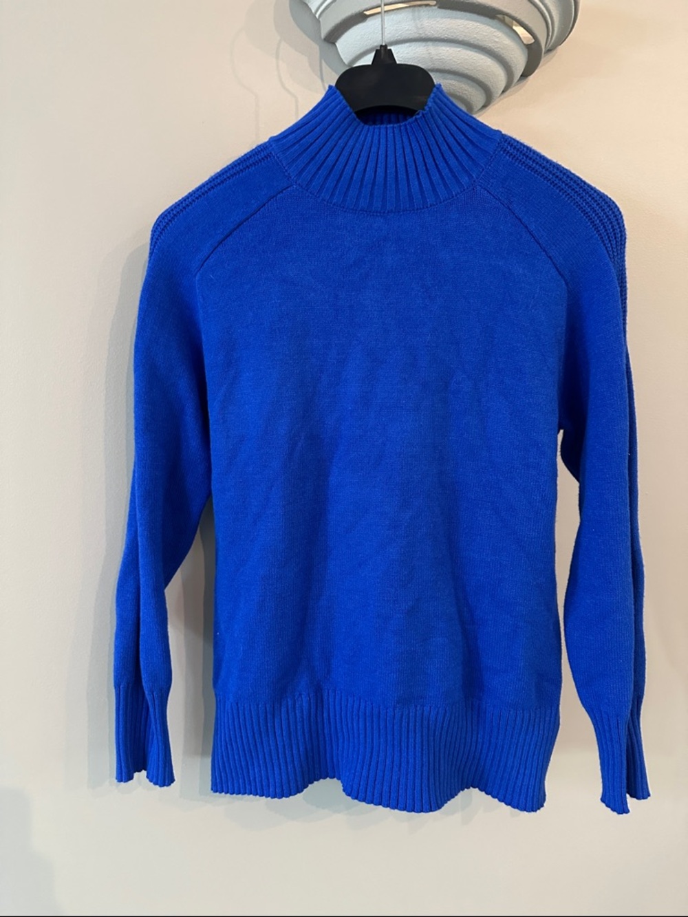 Tahari women’s mock neck Sweater in Cobalt Blue